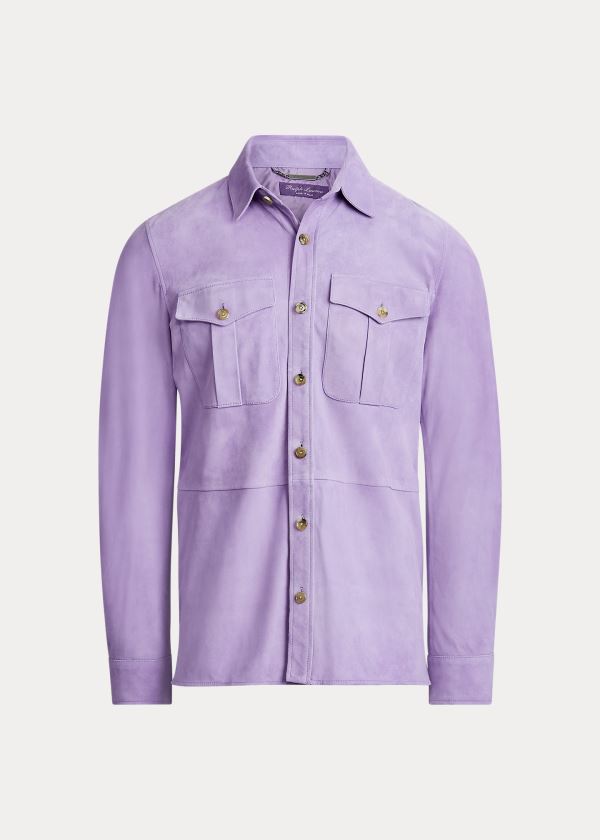 Men's Ralph Lauren Suede Overshirt | 763954WVF